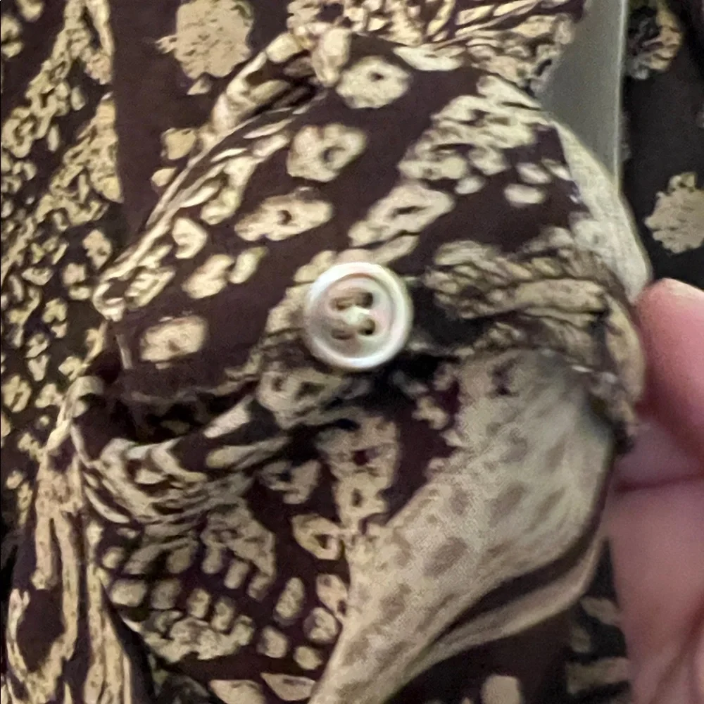 Brown & Tan Liz Claiborne 6P Patterned Shirt - Picture 7 of 7